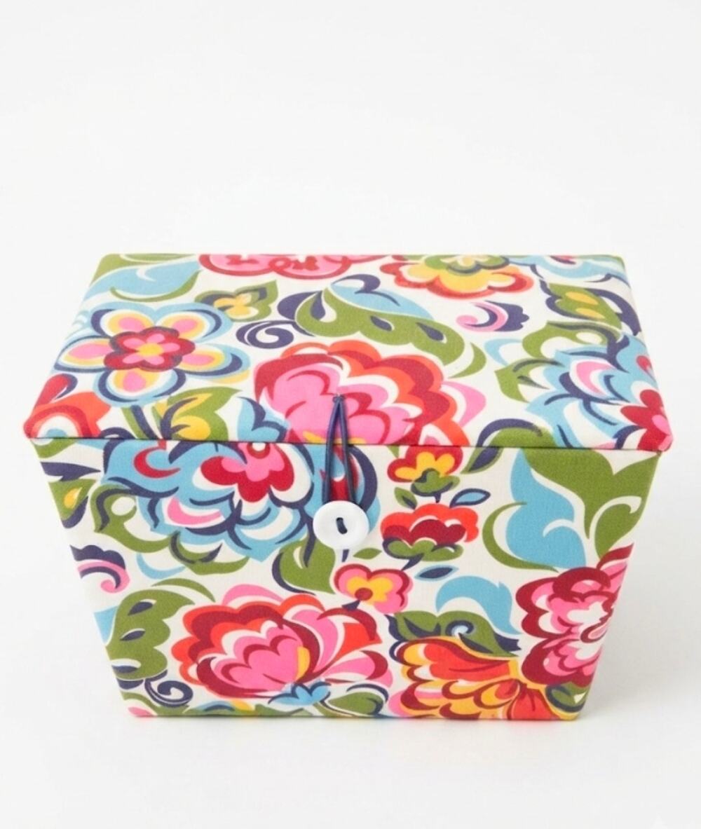 Vera Bradley Floral Fabric Recipe Box
